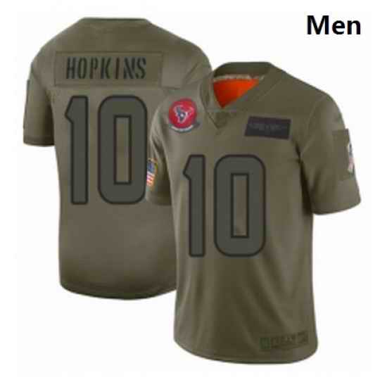 Men Houston Texans 10 DeAndre Hopkins Limited Camo 2019 Salute to Service Football Jersey